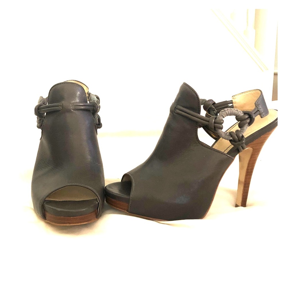 Calvin Klein Open Toe Gray Heels